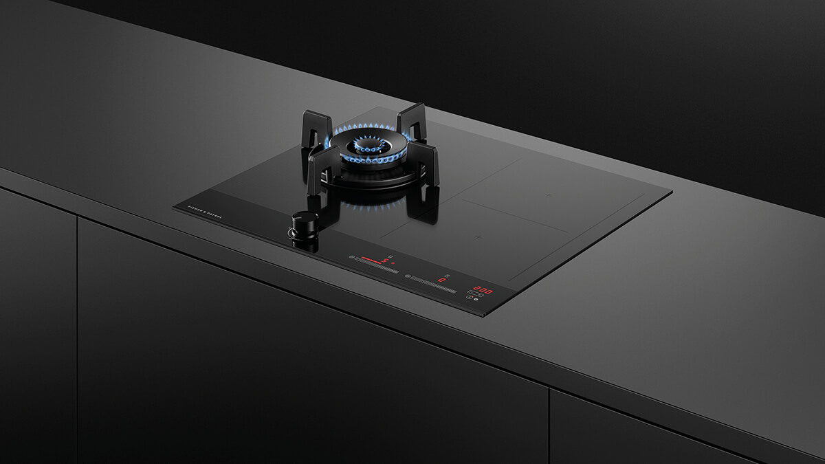 Gas on glass cooktop