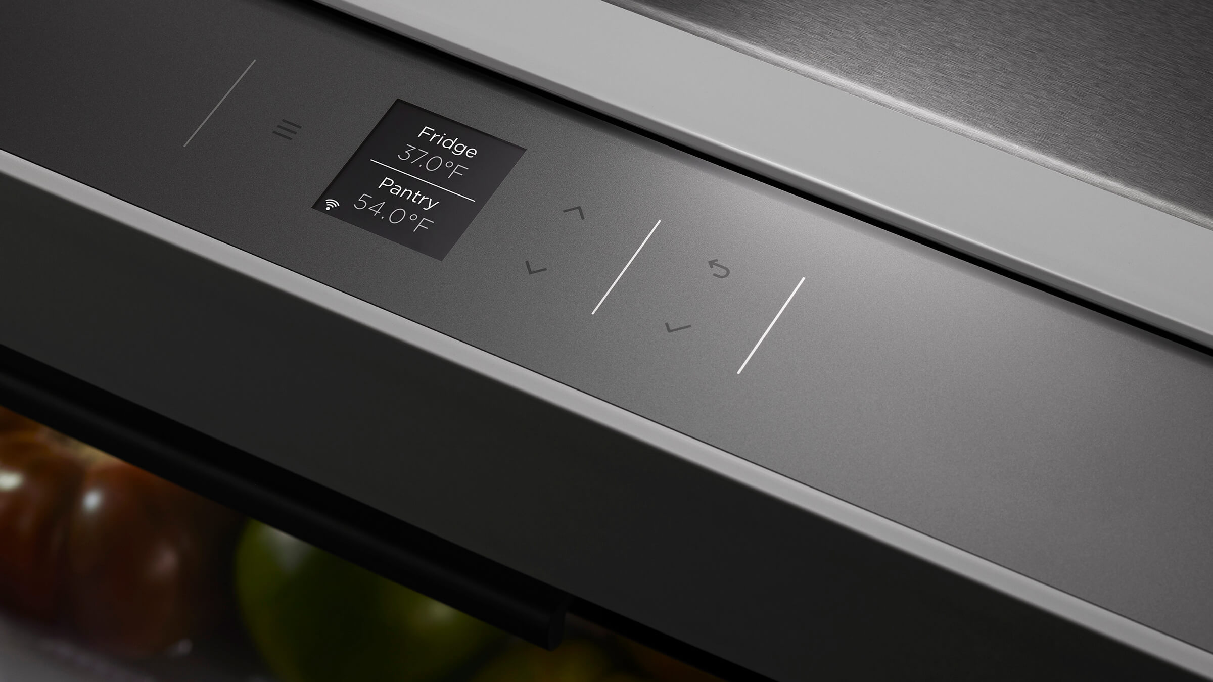 The intuitive internal touch control panel of a vertical refrigerator