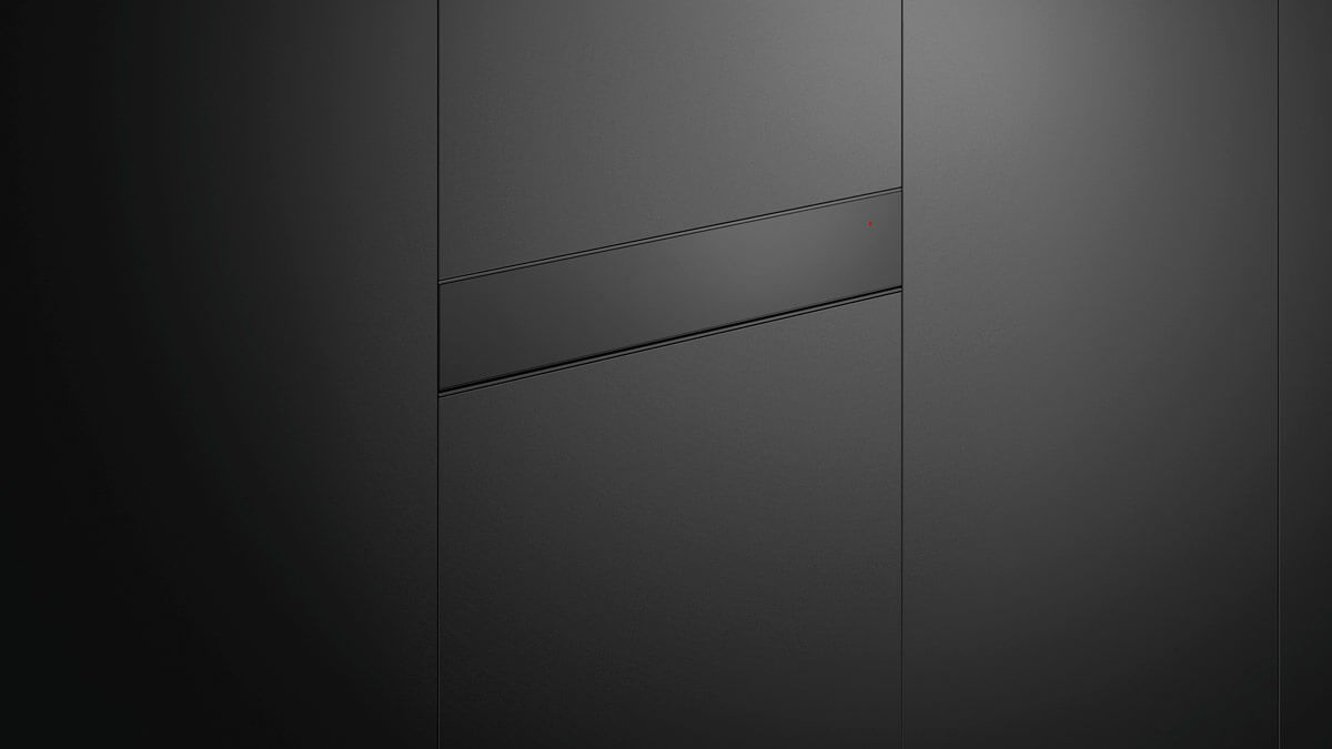 Fisher & Paykel warming drawer installed beneath an oven