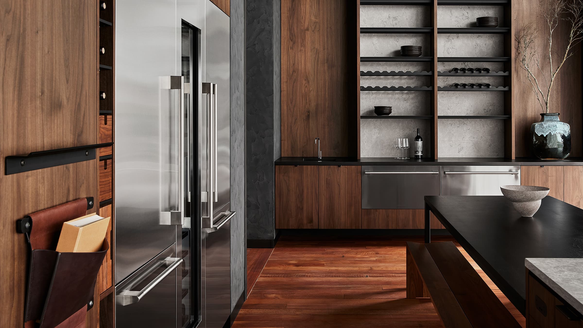 High-capacity French Door refrigerator as a focal point in a professional-style kitchen